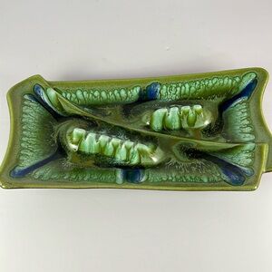 MCM MAURICE OF CALIFORNIA GREEN POTTERY ASHTRAY